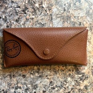 Ray-Ban vintage Textured Leather Brown Sunglasses Case NWOT